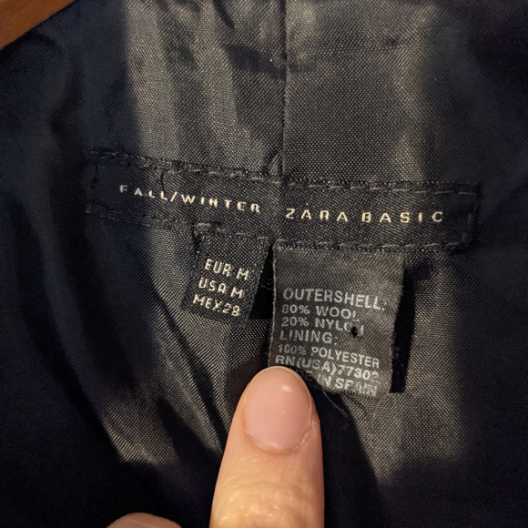 Zara pea coat - classic style - Women's wool blend Spring/ fall jacket - Picture 3 of 3